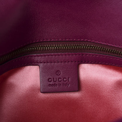 Gucci Velvet Matelasse Small GG Marmont Shoulder Bag Fuchsia Violet Cyclamen 8 of 10