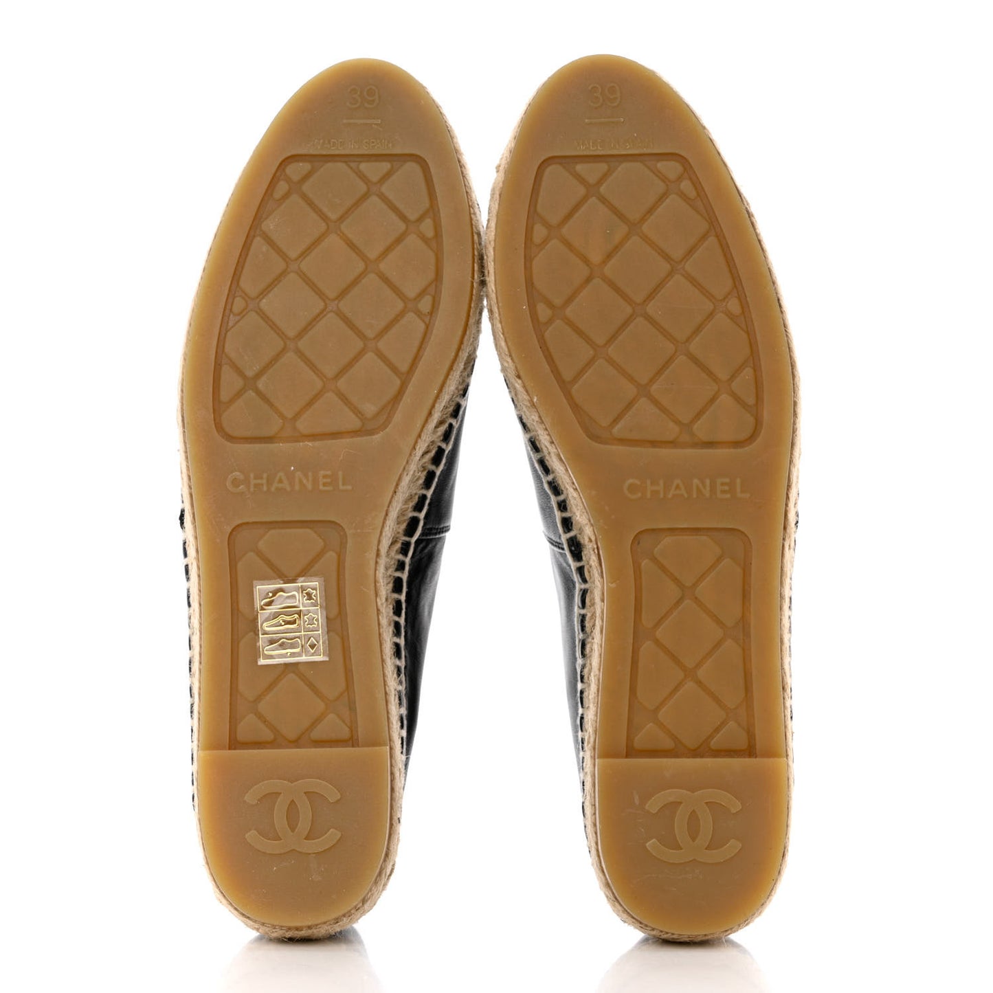 Lambskin CC Espadrilles 39 Black