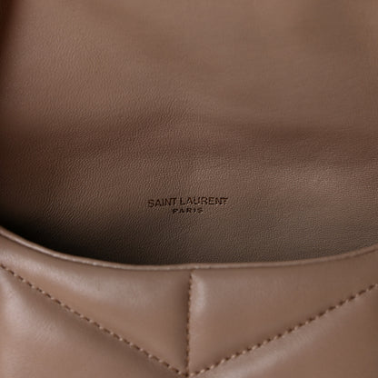 Saint Laurent Lambskin Quilted Toy Loulou Puffer Monogram Chain Satchel Nude Powder 4 of 6