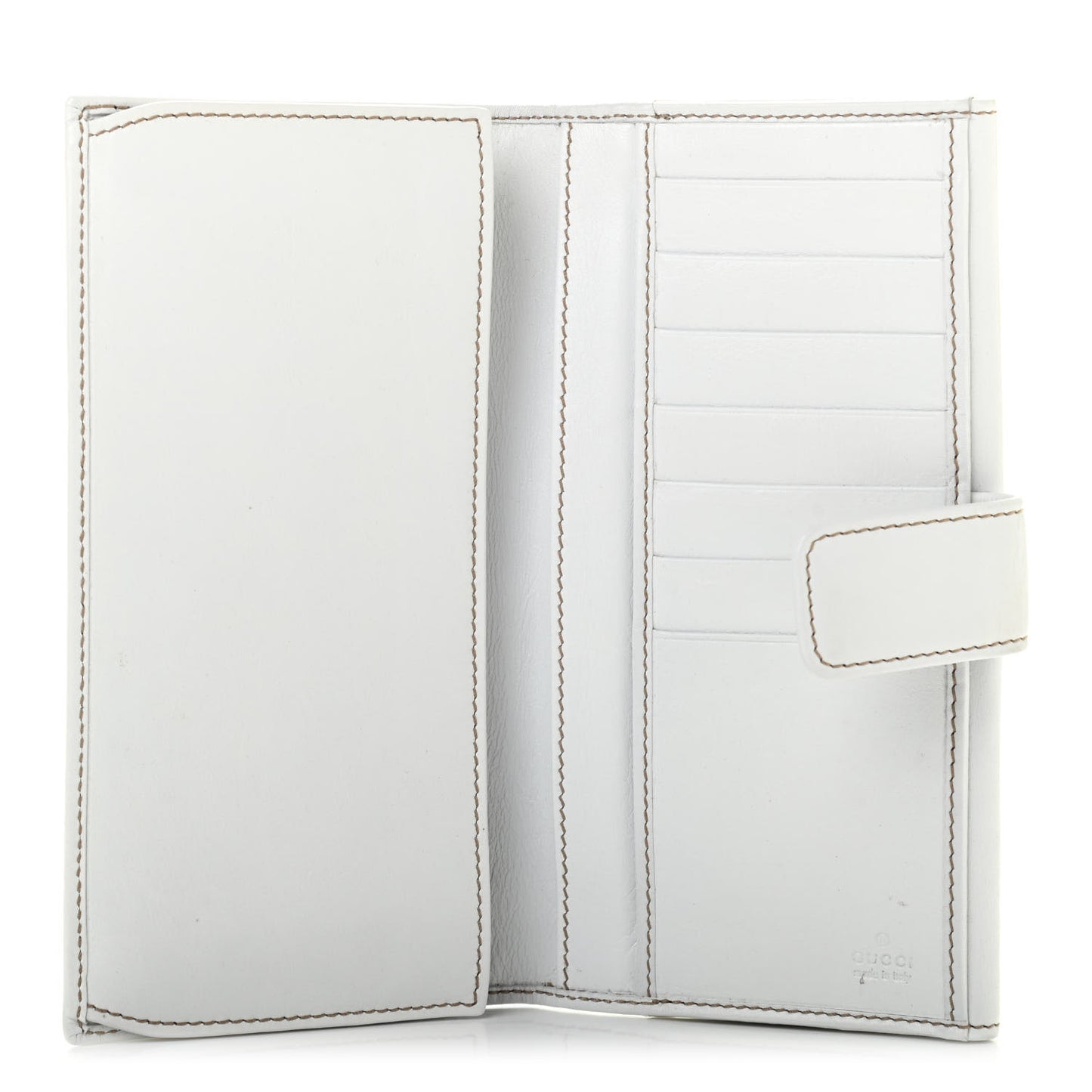 Calfskin Britt Continental Wallet White