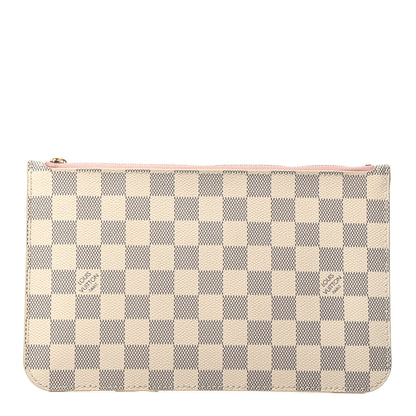 Louis Vuitton Damier Azur Neverfull MM GM Pochette Rose Ballerine 1 of 7