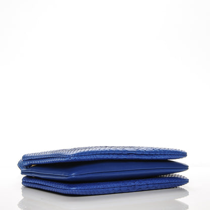 Celine Python Small Trio Crossbody Bag Royal Blue 4 of 6