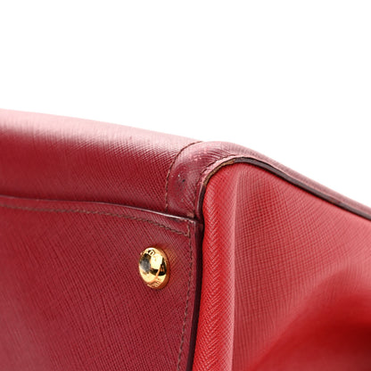Prada Saffiano Lux Medium Tote Cerise 13 of 16