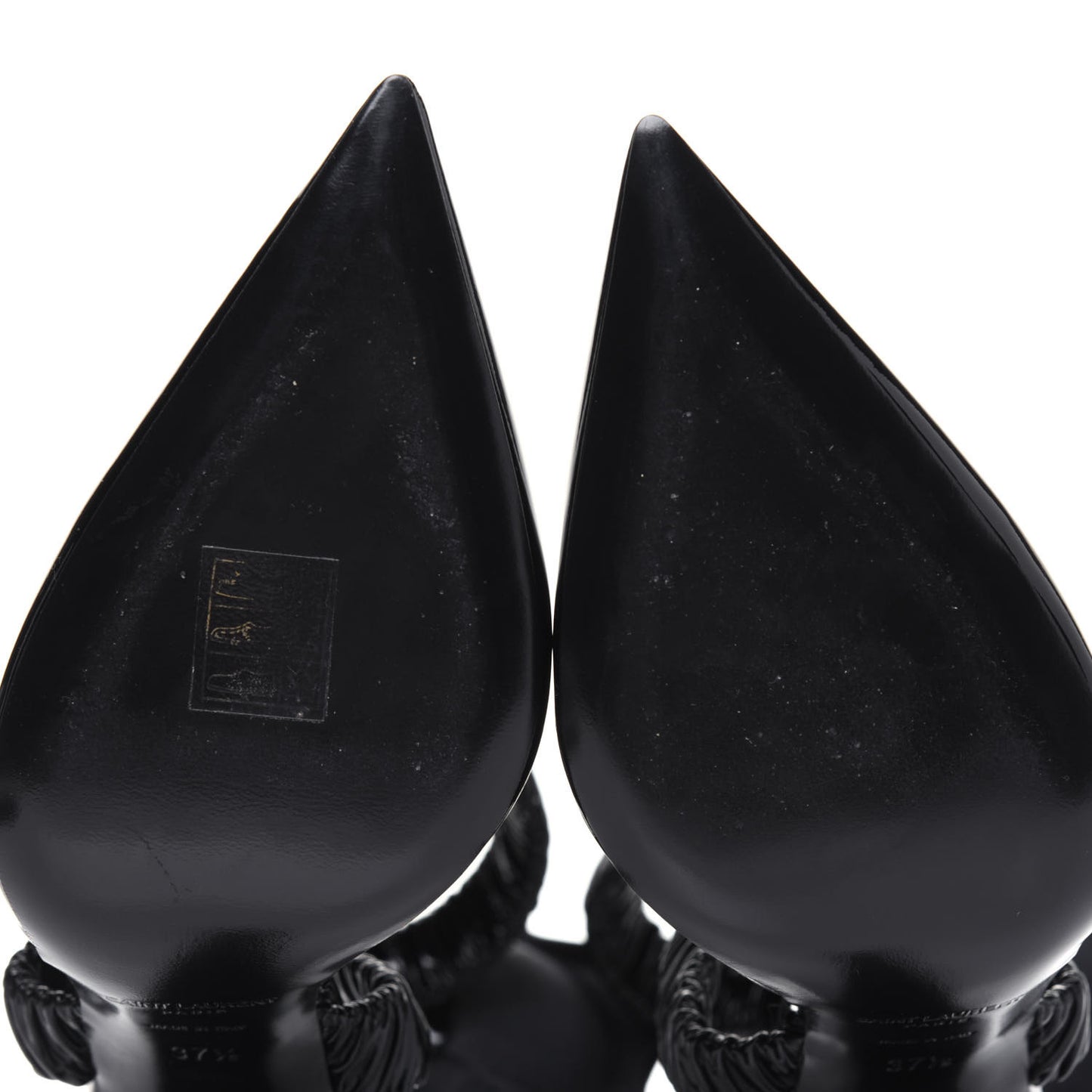 Patent Freja 105 Flower Ankle Pumps 37.5 Black