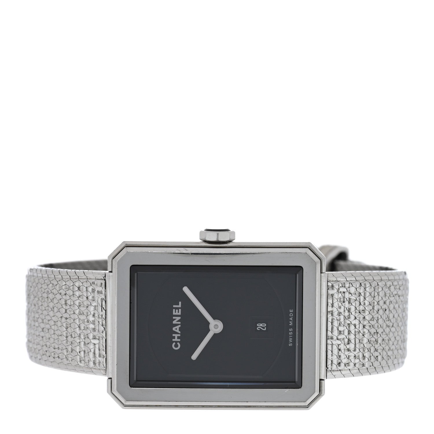 Chanel Stainless Steel 26mm Boy-friend Tweed Quartz Watch Black 2 of 5