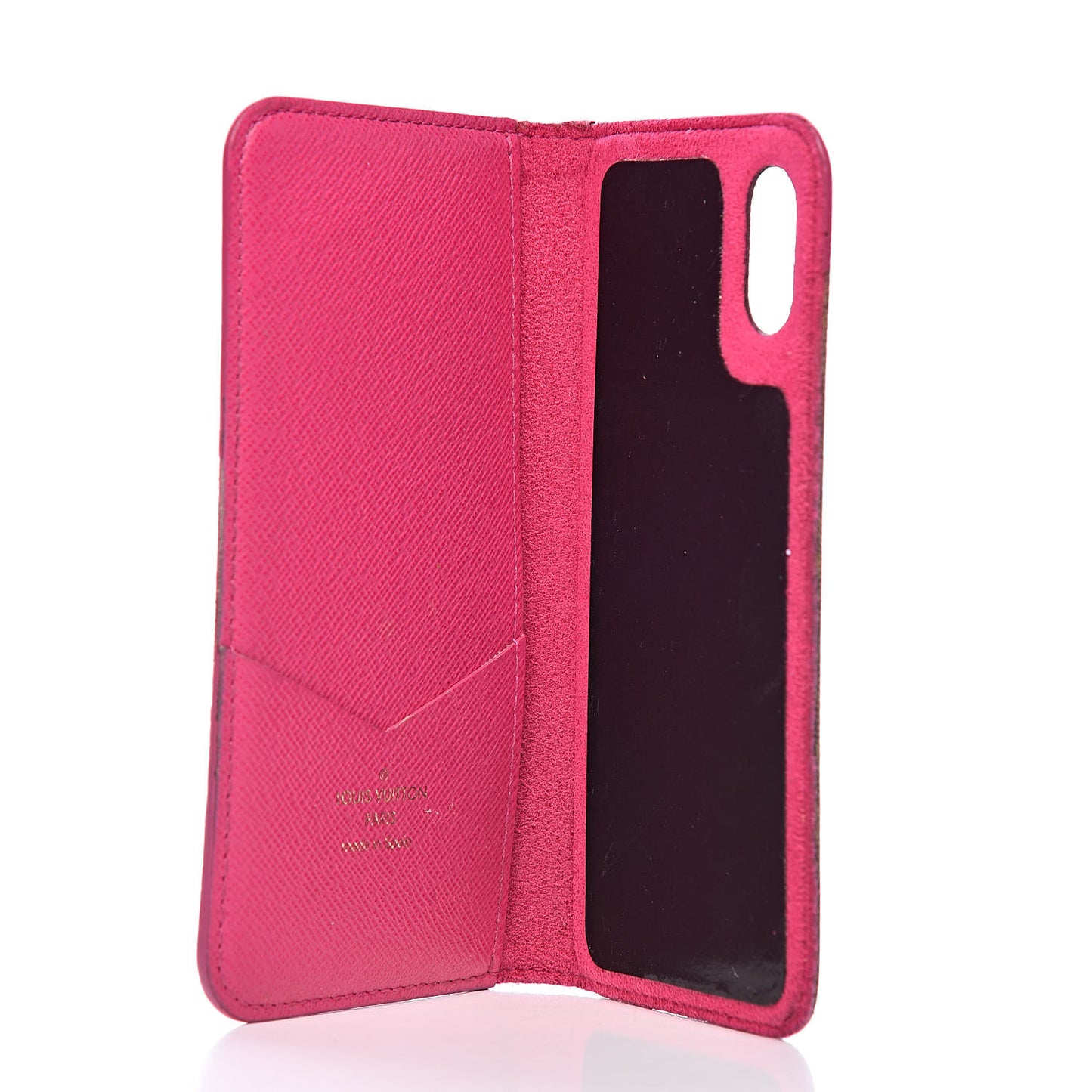 Monogram iPhone X Folio Case Rose Pop
