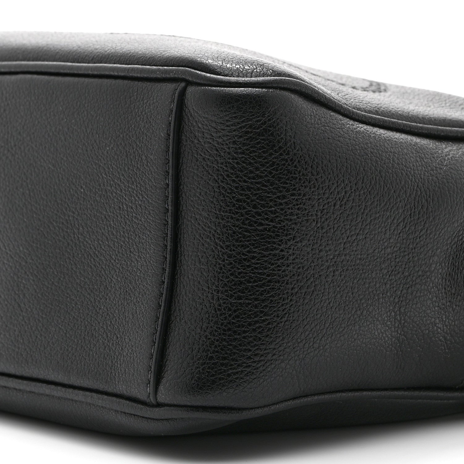 Prada Glace Calfskin Embossed Logo Crossbody Black 10 of 10
