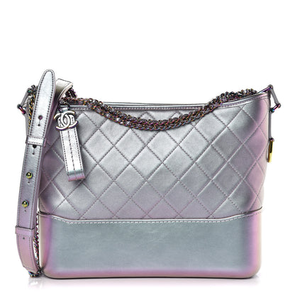 Chanel Iridescent Lambskin Calfskin Quilted Medium Gabrielle Hobo Light Purple 1 of 8