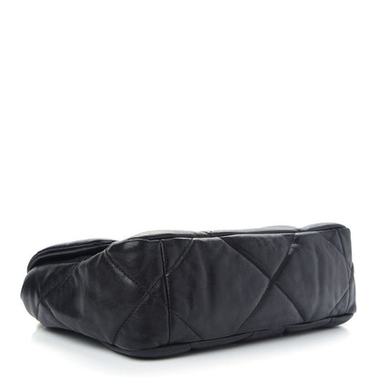 Chanel Shiny Goatskin Quilted Medium Chanel 19 Flap Black 4 of 9