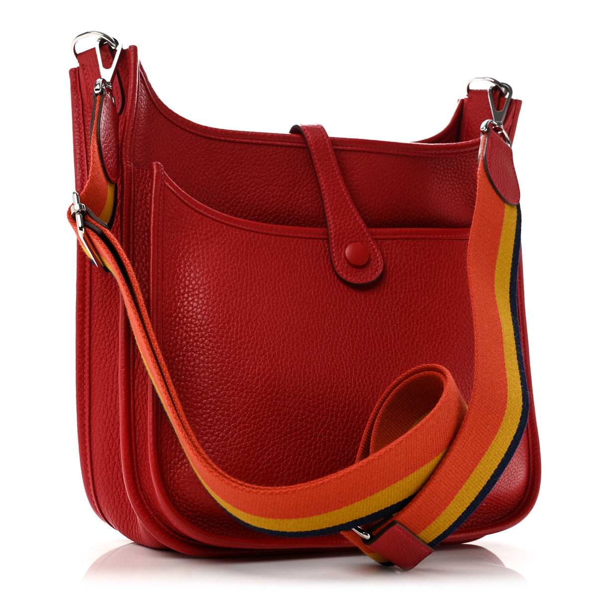 Hermes Taurillon Clemence Amazone Evelyne III PM Rouge Casaque 3 of 12