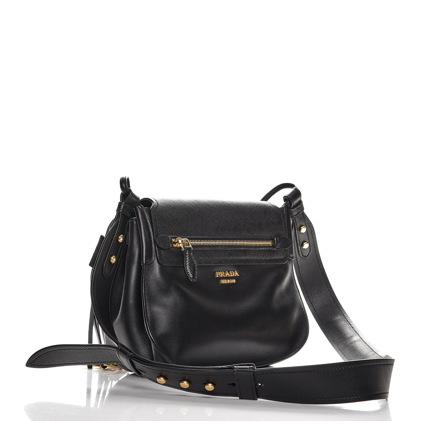 Saffiano Cuir Calf Corsaire Bag Nero Black