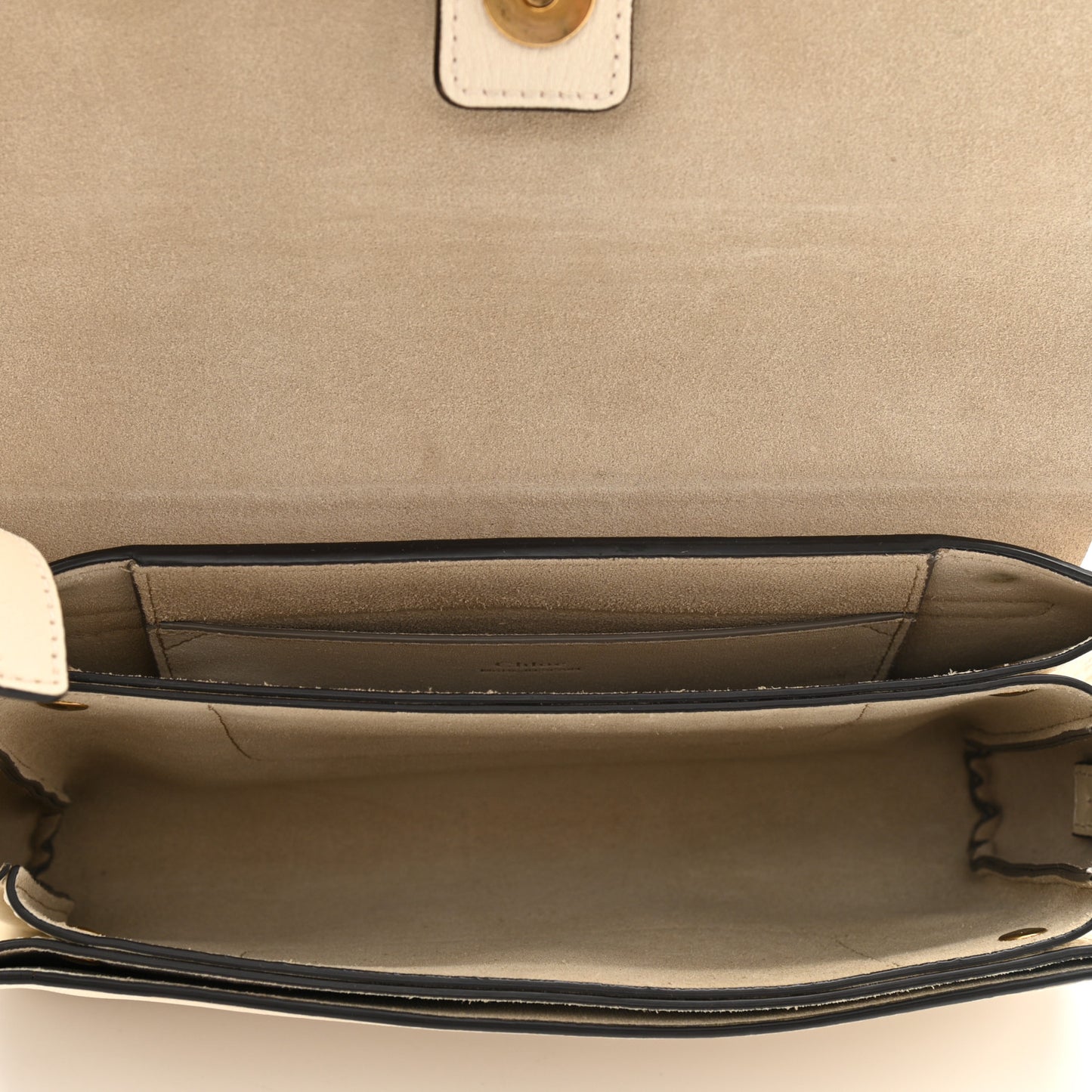 Goatskin Small Faye Shoulder Bag Off White