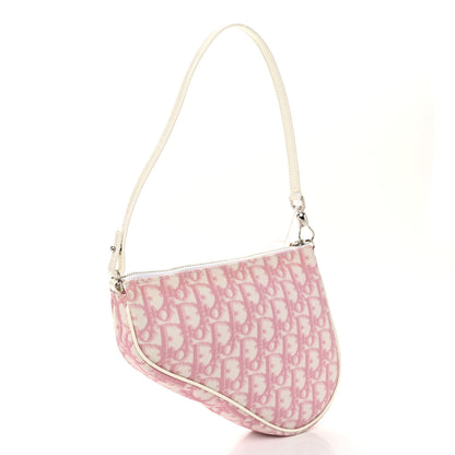 Christian Dior Monogram Mini Saddle Pochette Pink 3 of 11