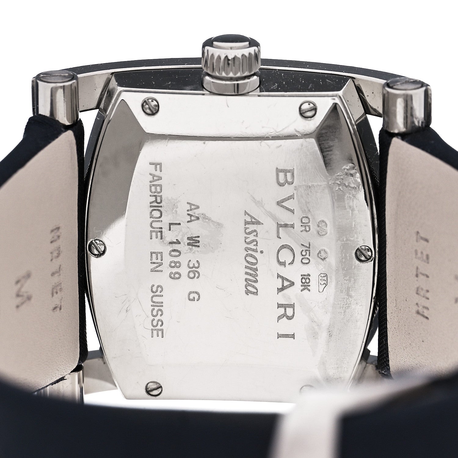 Bulgari 18K White Gold Satin Diamond Bezel Mother of Pearl 31mm Assioma Quartz Watch 4 of 5