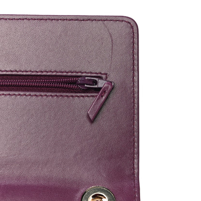 Chanel Lambskin Quilted Trendy CC Wallet On Chain WOC Purple 14 of 18