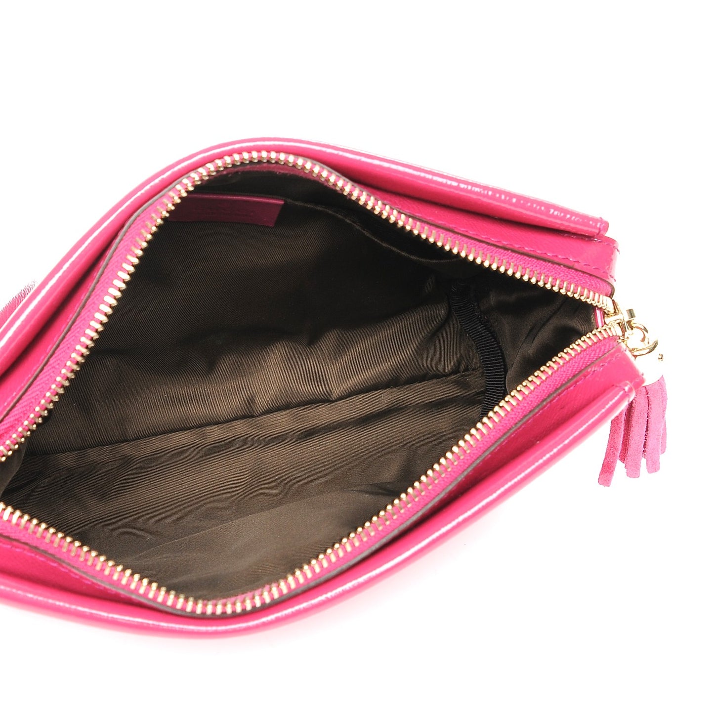 Soft Patent Soho Cosmetic Case Bright Bougainvillea