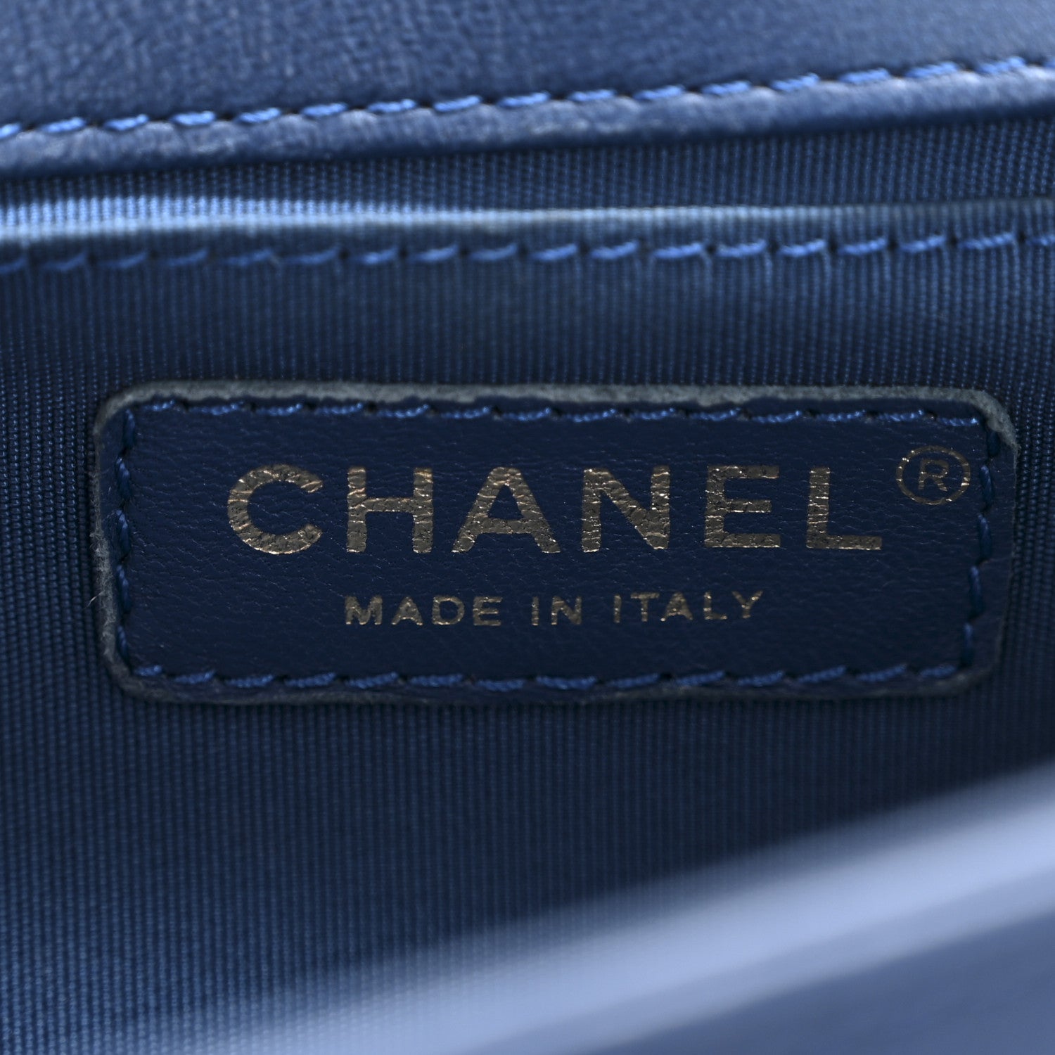 Chanel Lambskin Chevron Quilted Medium Boy Flap Blue 6 of 14