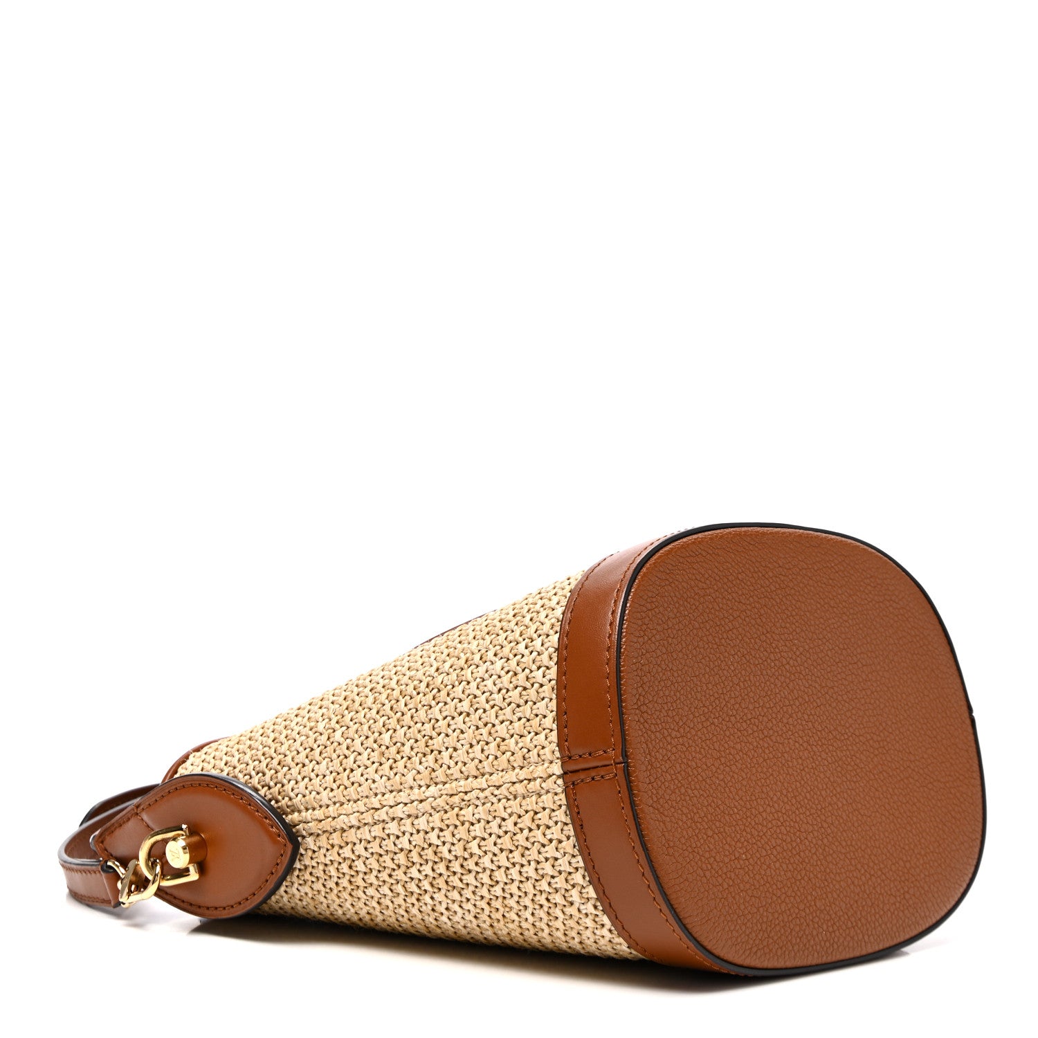 Louis Vuitton Kitted Raffia Petit Bucket Caramel 4 of 9