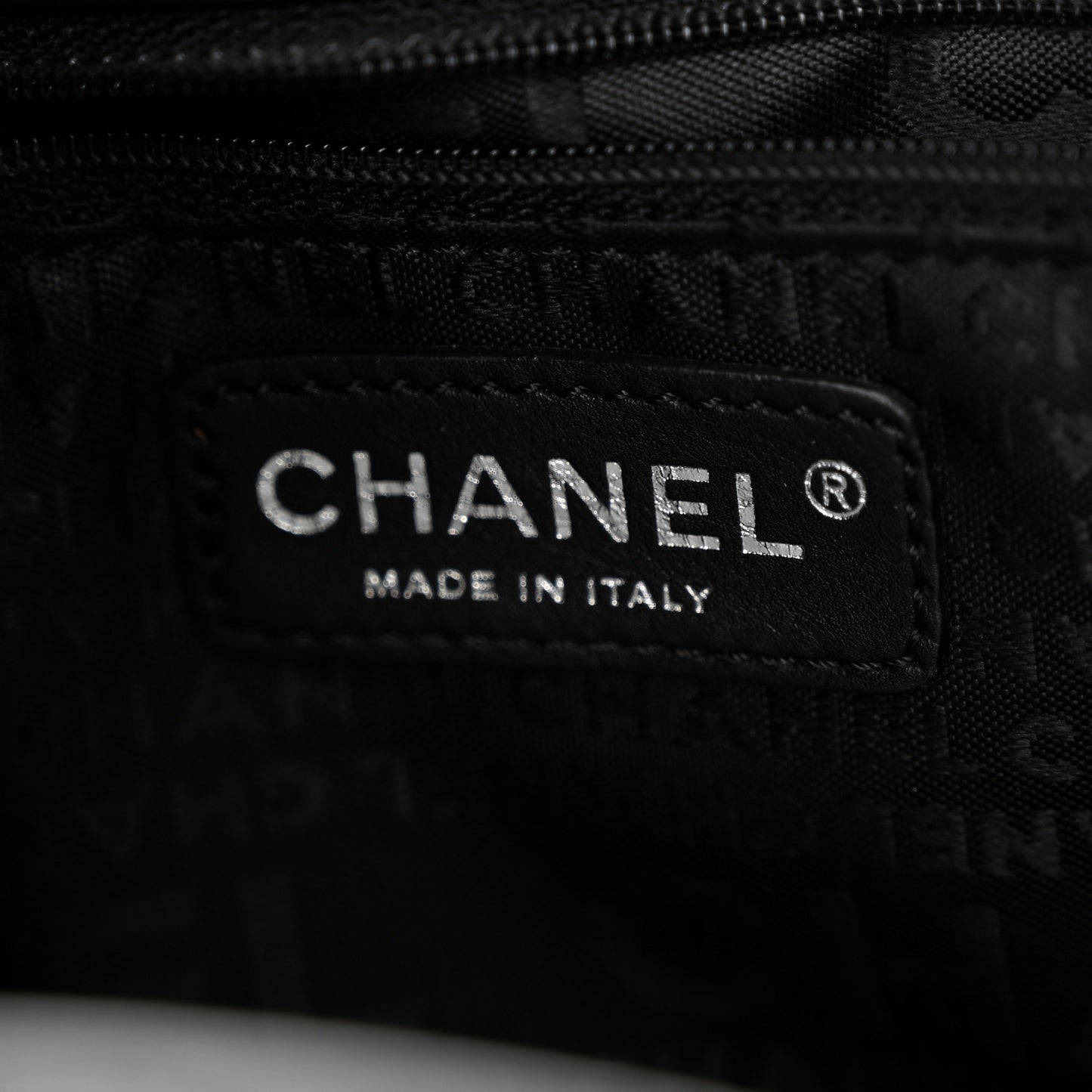 Glazed Crackled Calfskin Quilted Studded Mademoiselle Flap Black