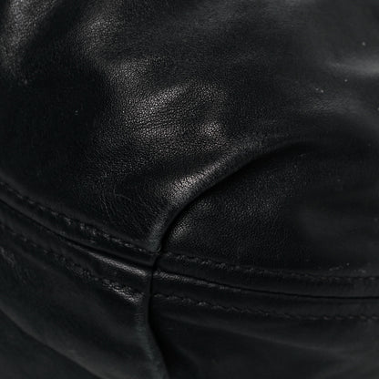 Prada Soft Calfskin Pleated Hobo Black 8 of 13