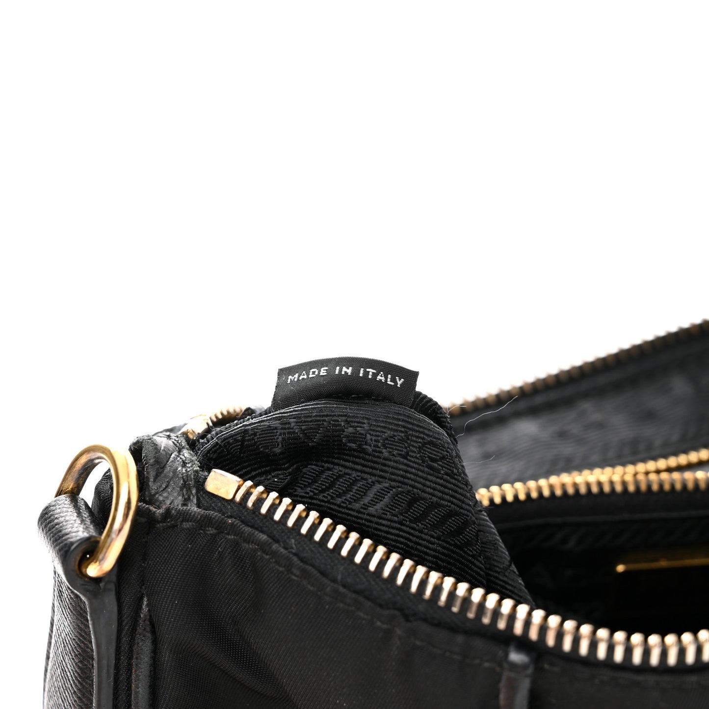 Tessuto Nylon Saffiano Crossbody Bag Black