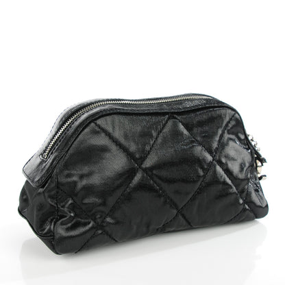 Chanel Coated Canvas Le Marais Cosmetic Pouch Black 3 of 8