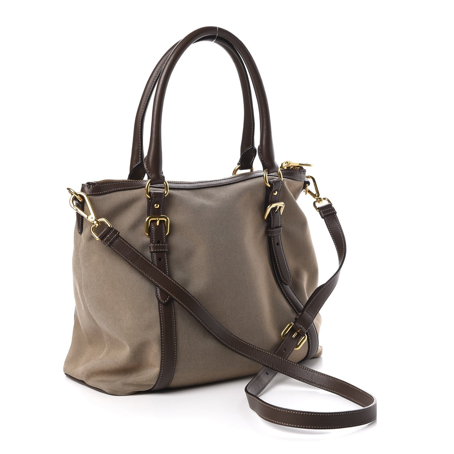 Prada Jacquard Logo Tote Corda Bruciato 4 of 11