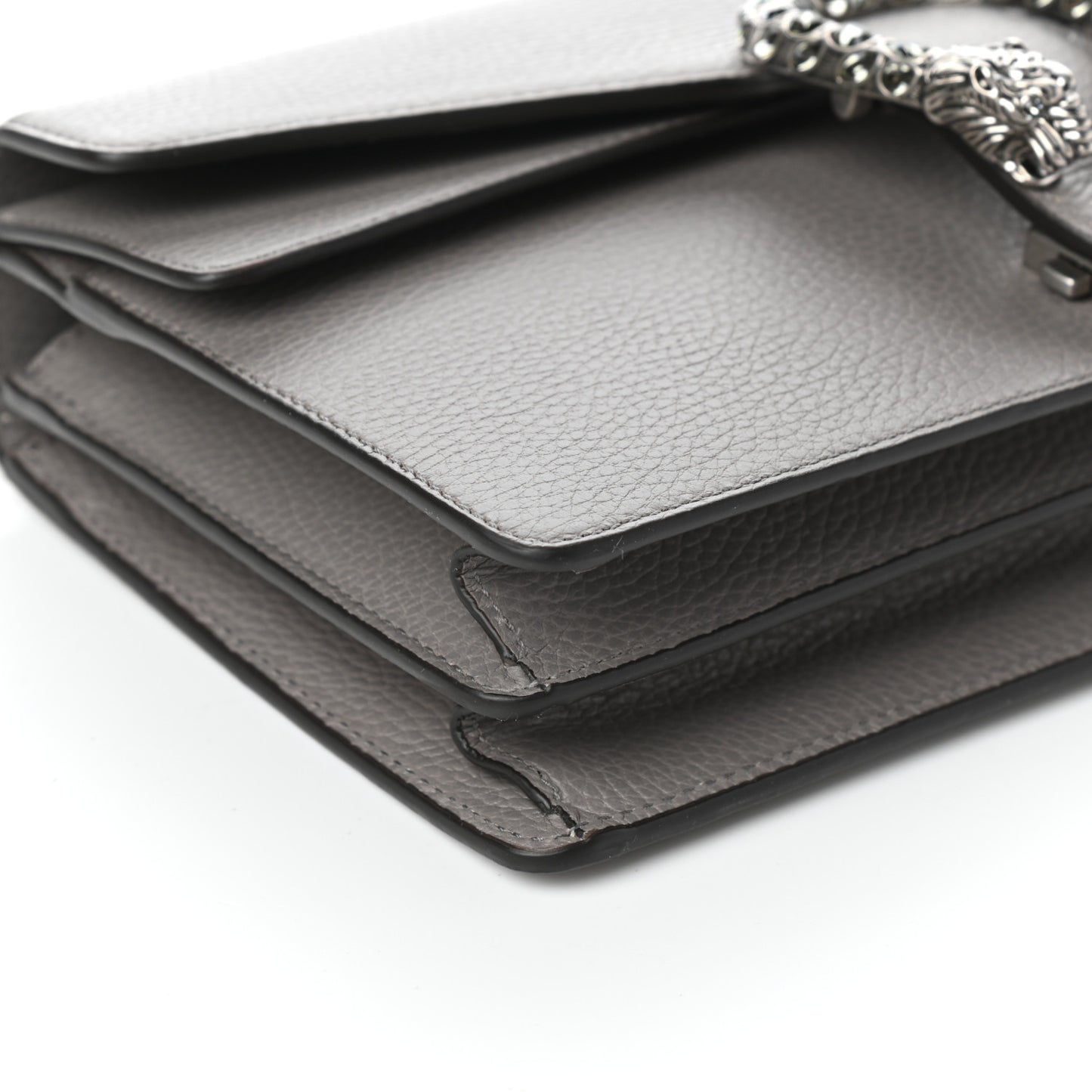 Pebbled Calfskin Small Dionysus Shoulder Bag Dusty Grey