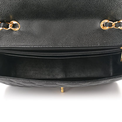 Chanel Caviar Quilted Jumbo Single Flap Black 5 of 12