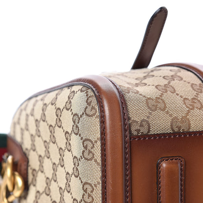 Gucci Monogram Medium Lady Web Boston Bag Beige Cuir 9 of 16