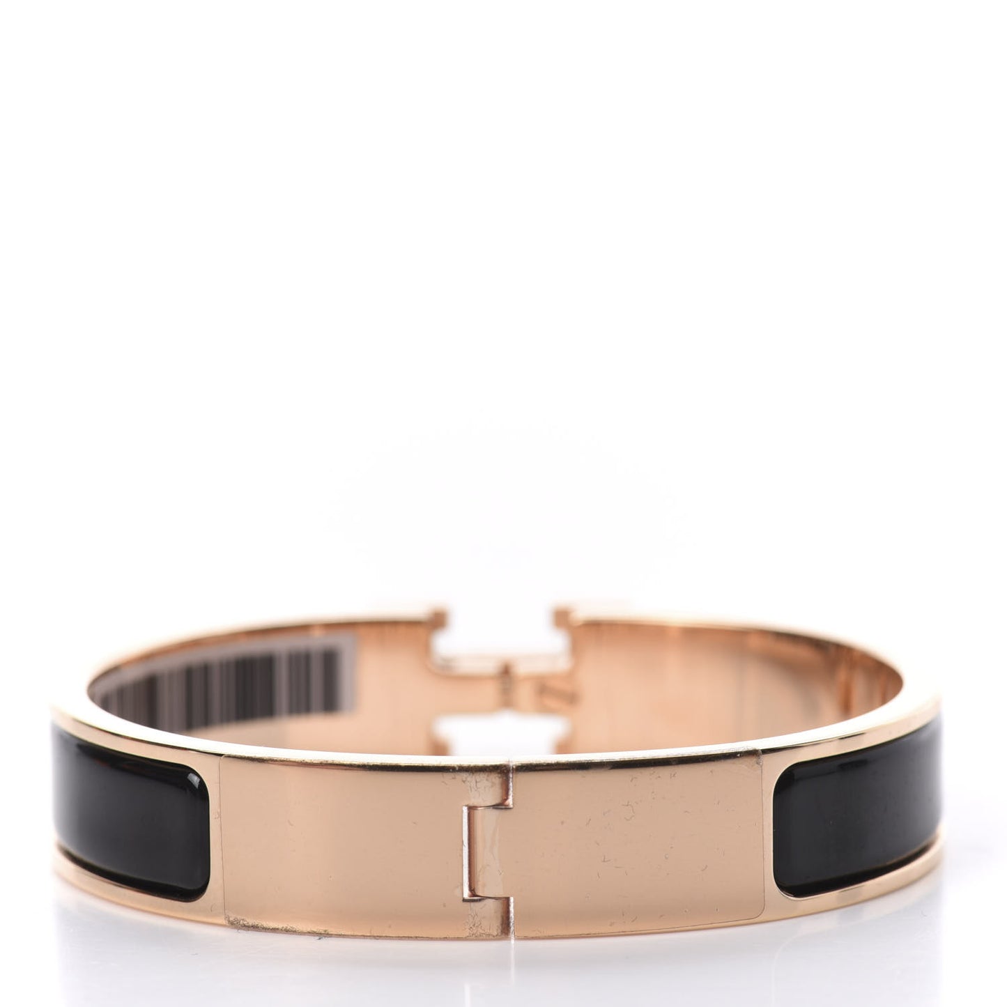 Enamel Narrow Clic Clac H Bracelet PM Black