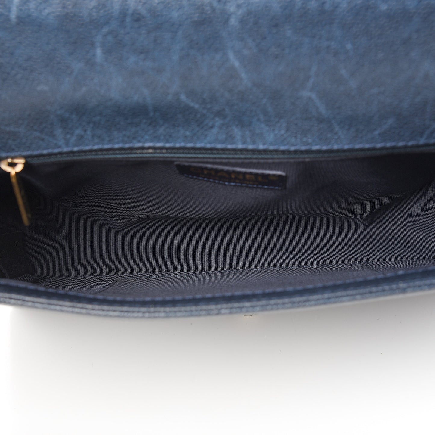 Caviar Quilted New Medium Boy Flap Dark Navy Blue