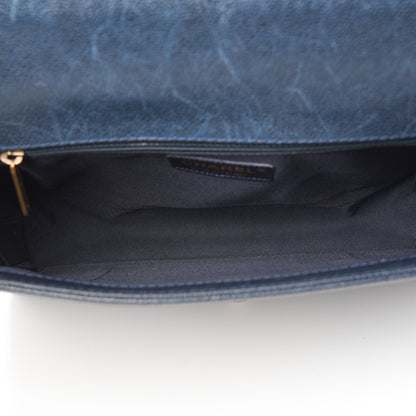Chanel Caviar Quilted New Medium Boy Flap Dark Navy Blue 4 of 10