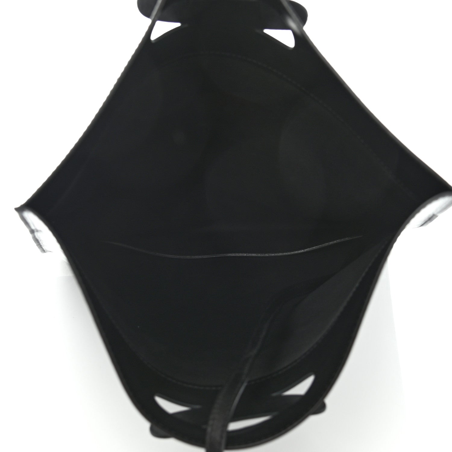 Balenciaga Calfskin Printed Kitten Plastic Bag Shopper S Black 6 of 13
