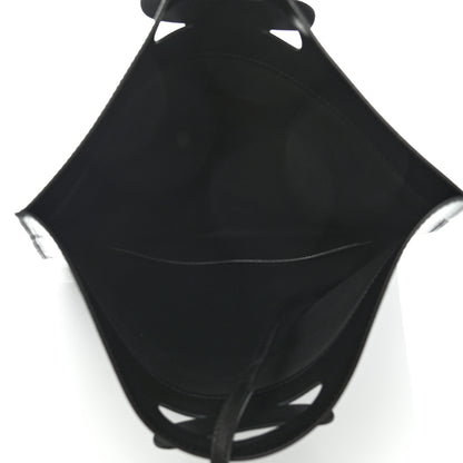 Balenciaga Calfskin Printed Kitten Plastic Bag Shopper S Black 6 of 13