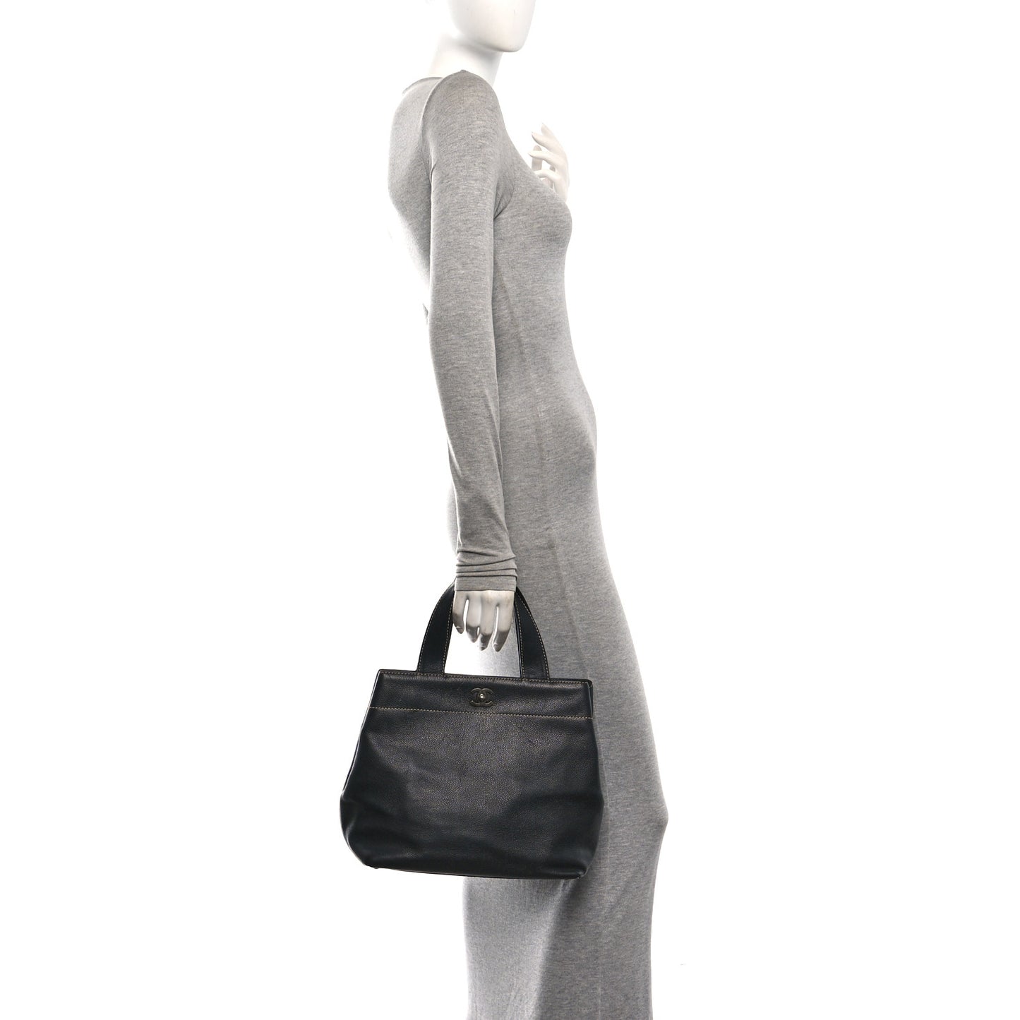 Caviar Shopping Tote Black