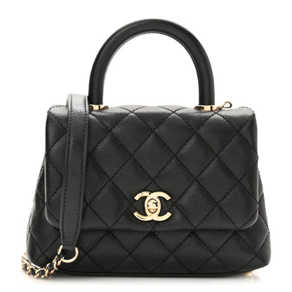 Chanel Caviar Quilted Extra Mini Coco Handle Flap Black 1 of 11