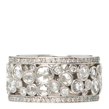 Tiffany Platinum Diamond Cobblestone Band Ring 52 6 3 of 4