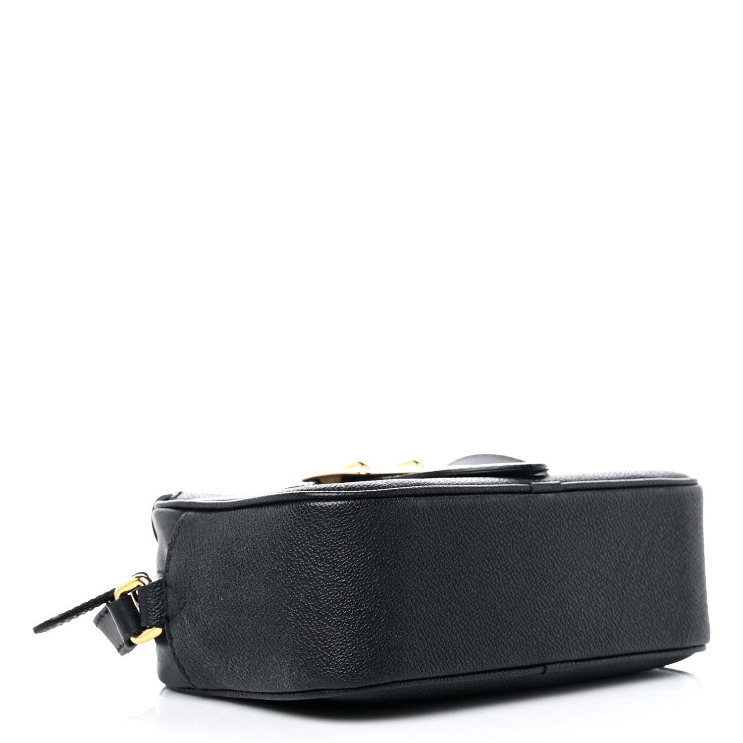 Burberry Soft Grain Calfskin Small Buckle Zip Bag Black 4 of 17