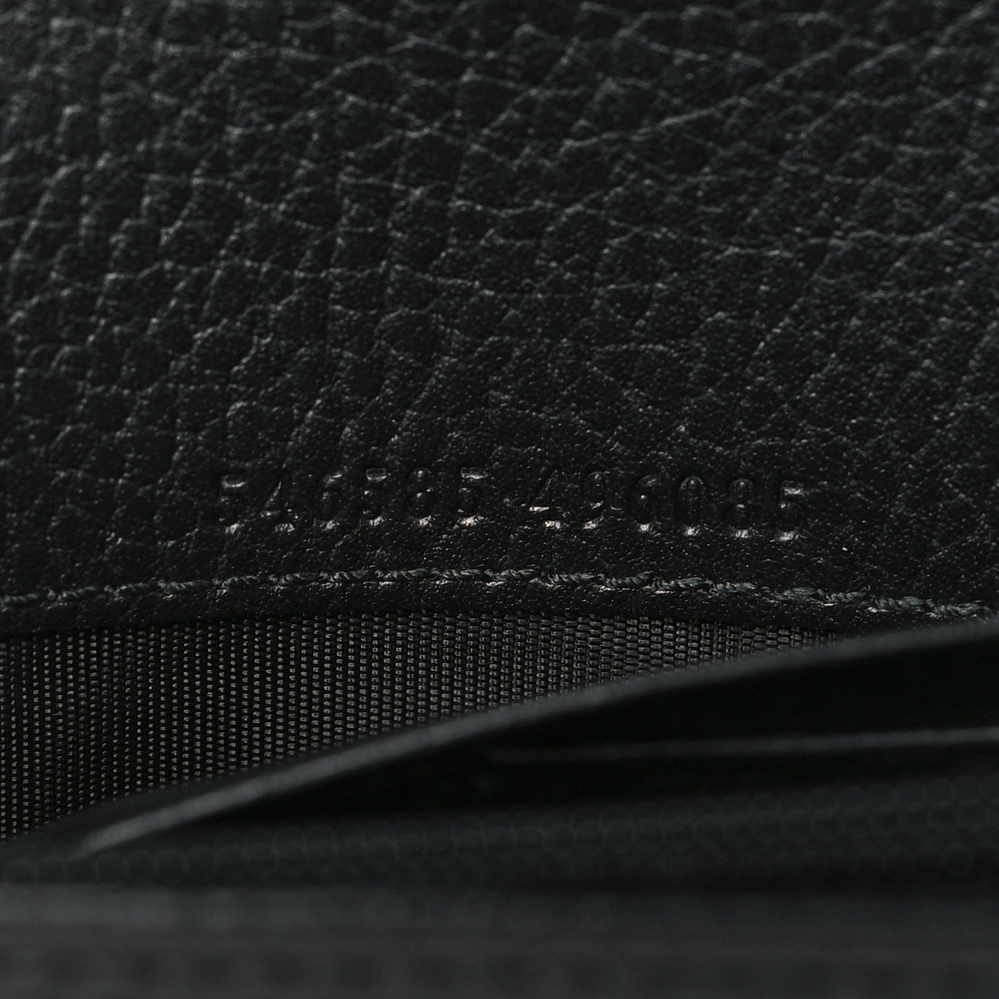 Dollar Calfskin Petite GG Marmont Wallet Chain Bag Black