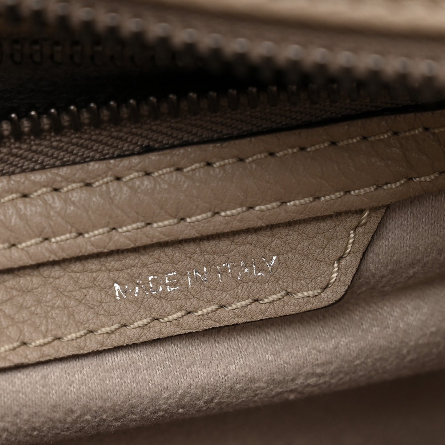 Drummed Calfskin Micro Luggage  Dune