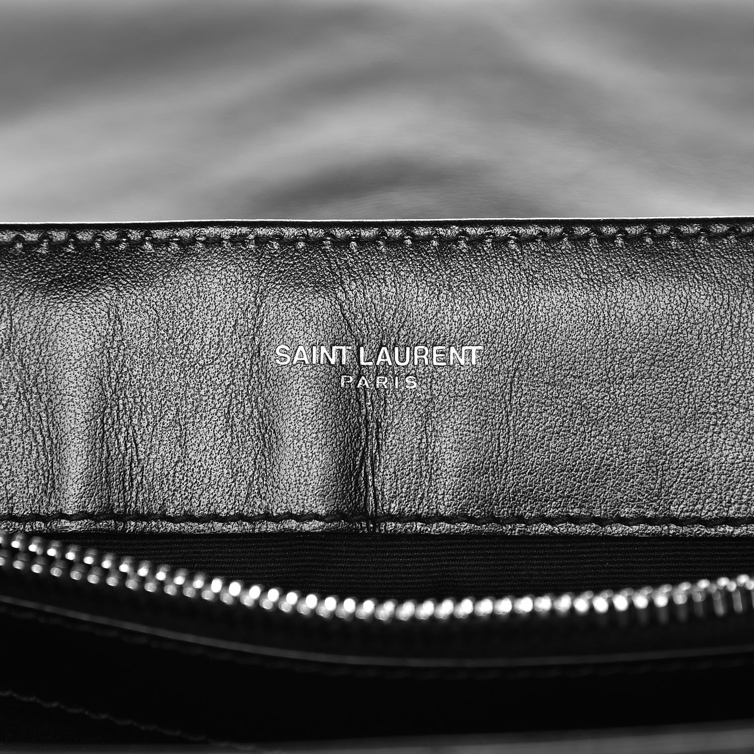 Saint Laurent Calfskin Y Quilted Monogram Medium Loulou Chain Satchel Black 6 of 7