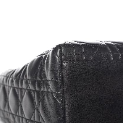 Christian Dior Lambskin Cannage Medium Lady Dior Black 9 of 12