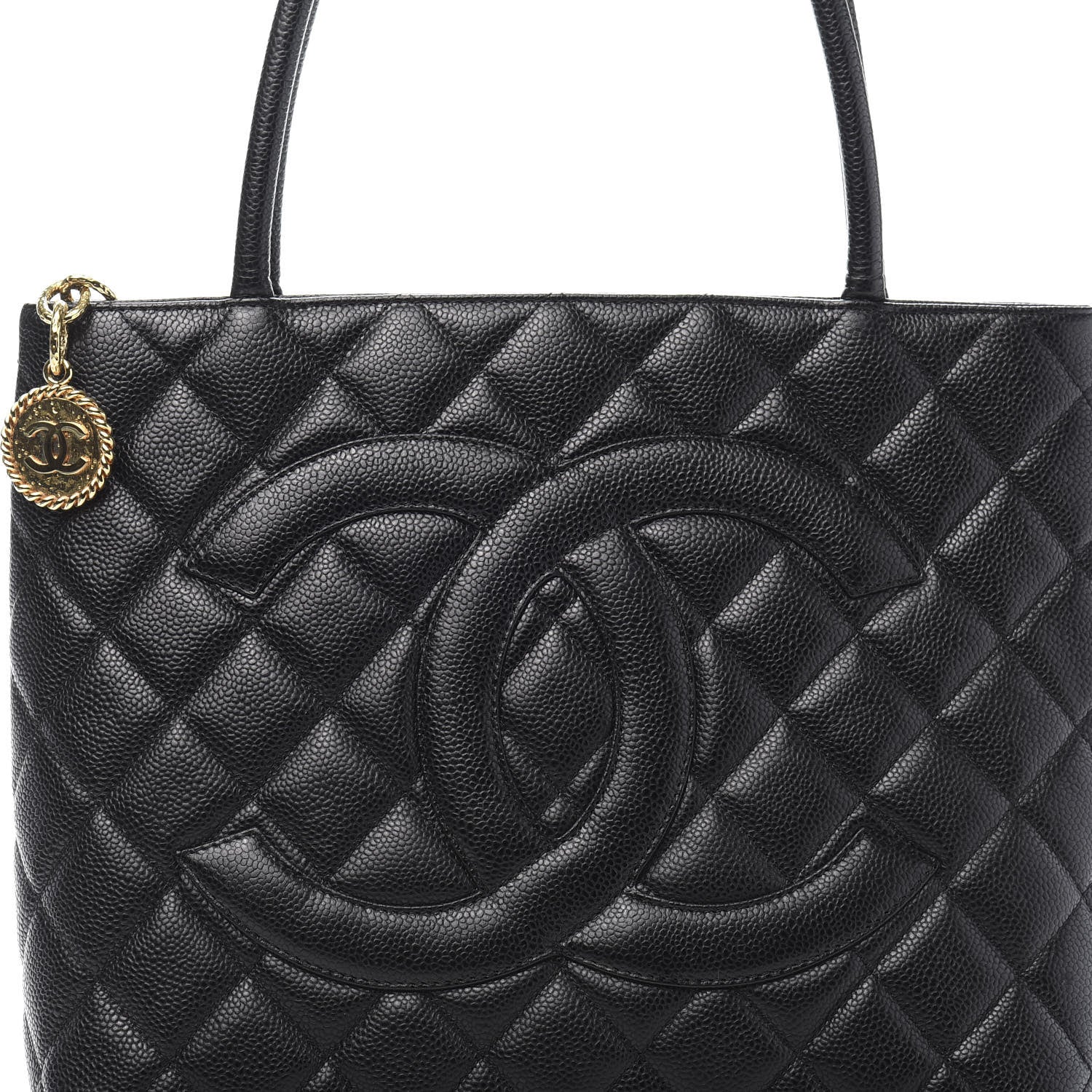 Chanel Caviar Quilted Medallion Tote Black 10 of 10
