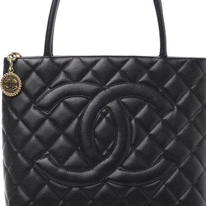 Chanel Caviar Quilted Medallion Tote Black 10 of 10