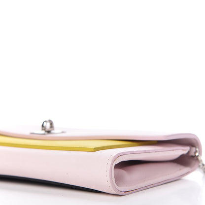 Christian Dior Calfskin Tri-Color Wallet On Chain Pink 7 of 12