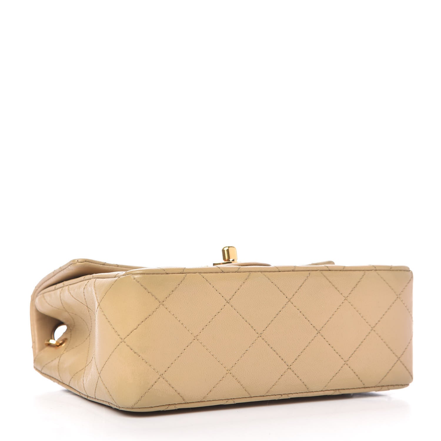Chanel Lambskin Quilted Mini Square Flap Beige 4 of 11