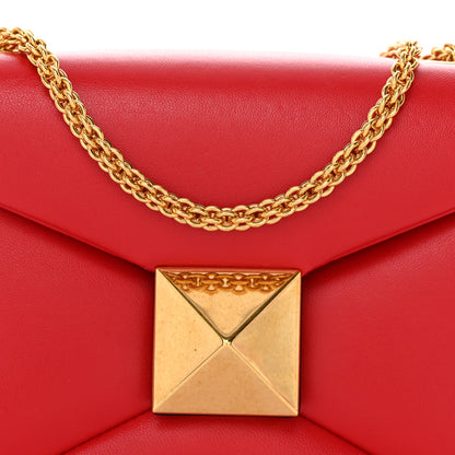 Valentino Garavani Nappa One Stud Chain Clutch Rouge Pur 8 of 10