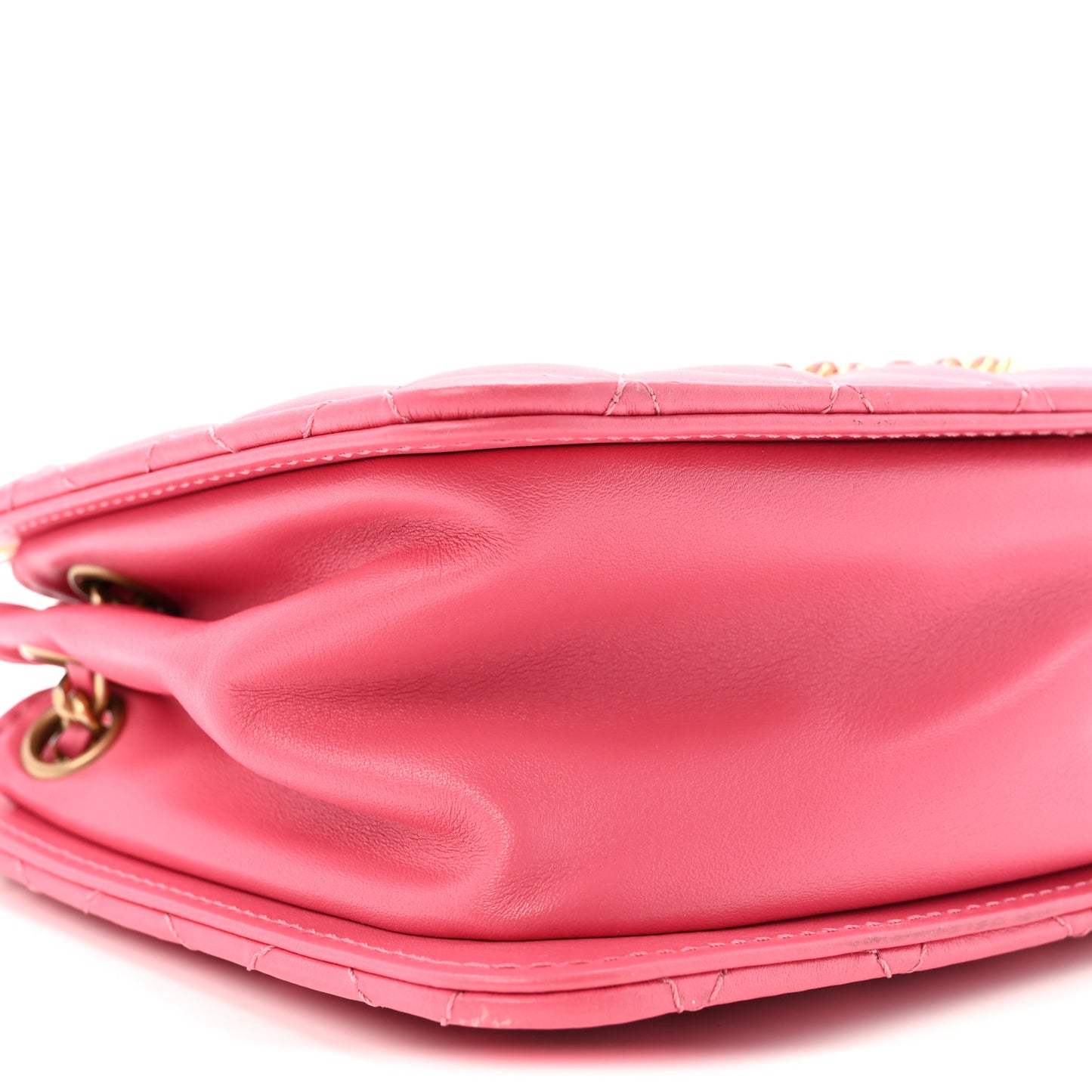 Calfskin Quilted CC Small Once Upon A Time Tote Pink