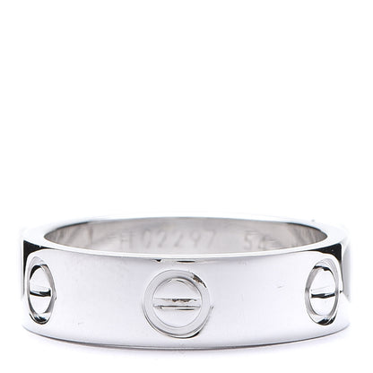 Cartier 18K White Gold 5.5mm LOVE Ring 54 6.75 1 of 4